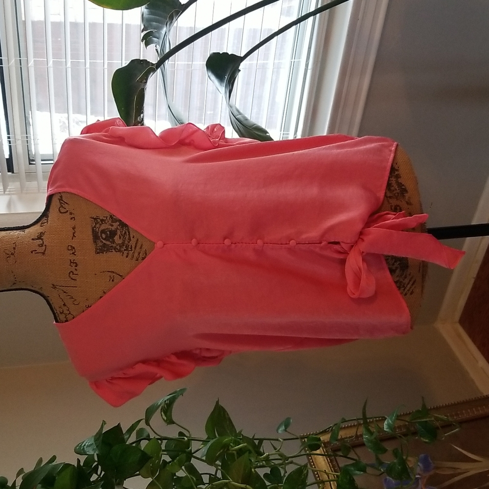 Pink Sheer Blouse by Laundry Size XL